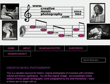 Tablet Screenshot of creativemusicphotography.com